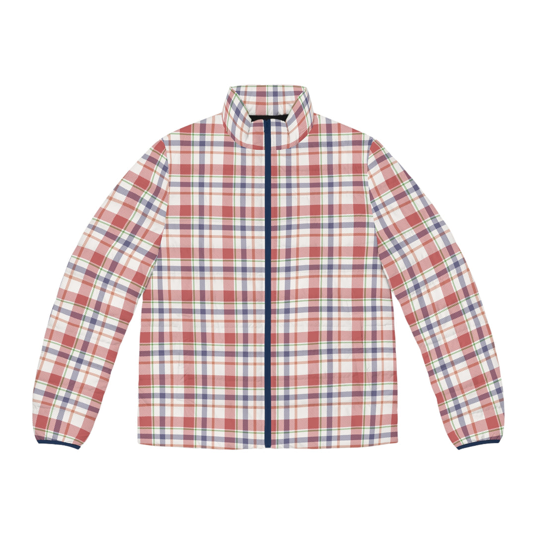 Men's Plaid Puffer Jacket - Stylish and Warm for Everyday Adventures - Rizzlly