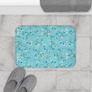 Floral Aqua Bath Mat – Refresh Your Bathroom Decor