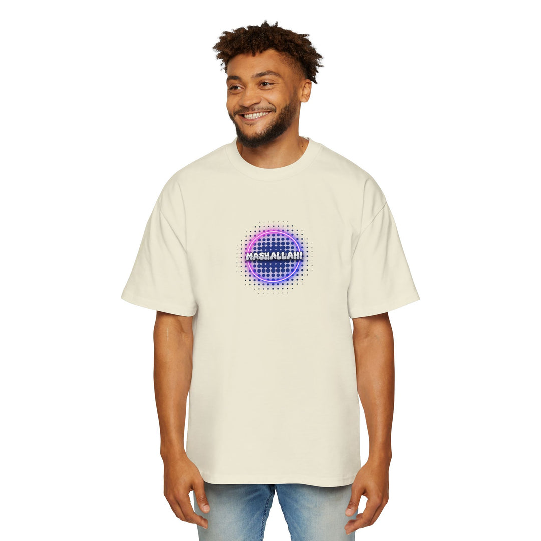 Graphic Oversized Tee - 'Mashallah' Design for Casual Style - Rizzlly