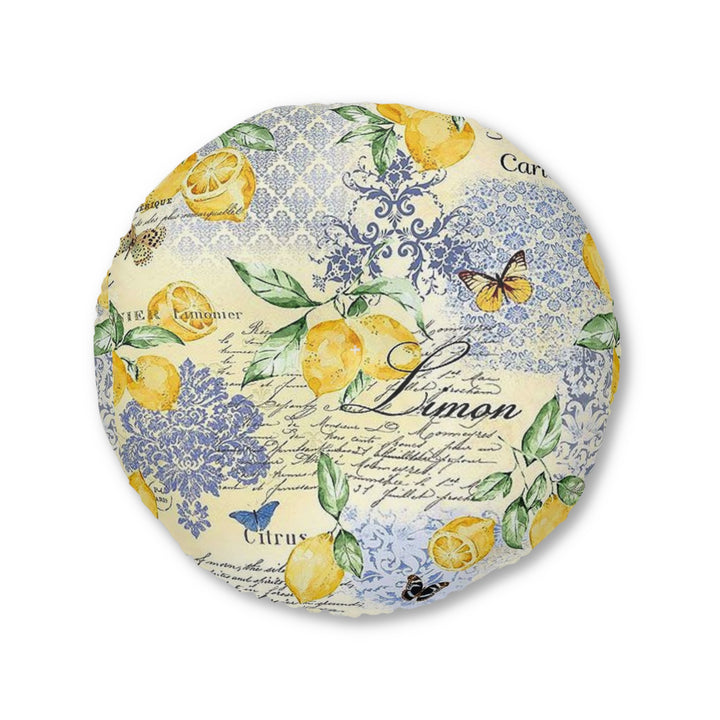 Lemon Blossom Tufted Floor Pillow