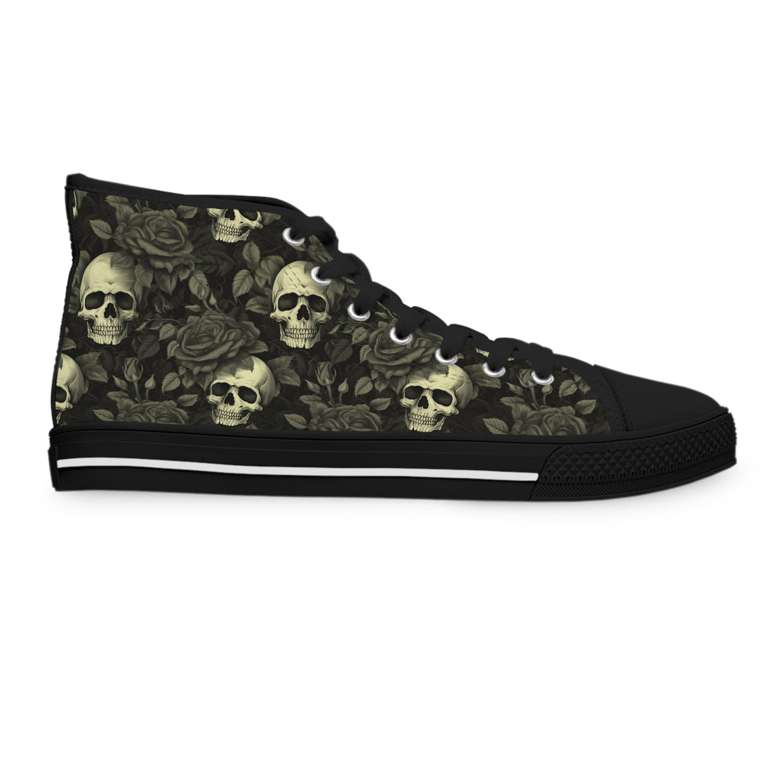 Rizzlly Gothic Skull High Top Sneakers - Rizzlly
