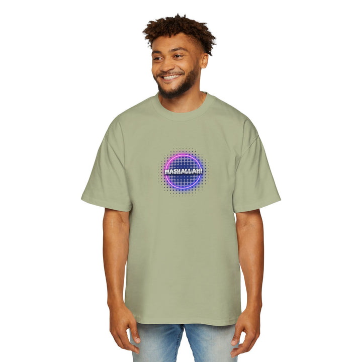 Graphic Oversized Tee - 'Mashallah' Design for Casual Style - Rizzlly