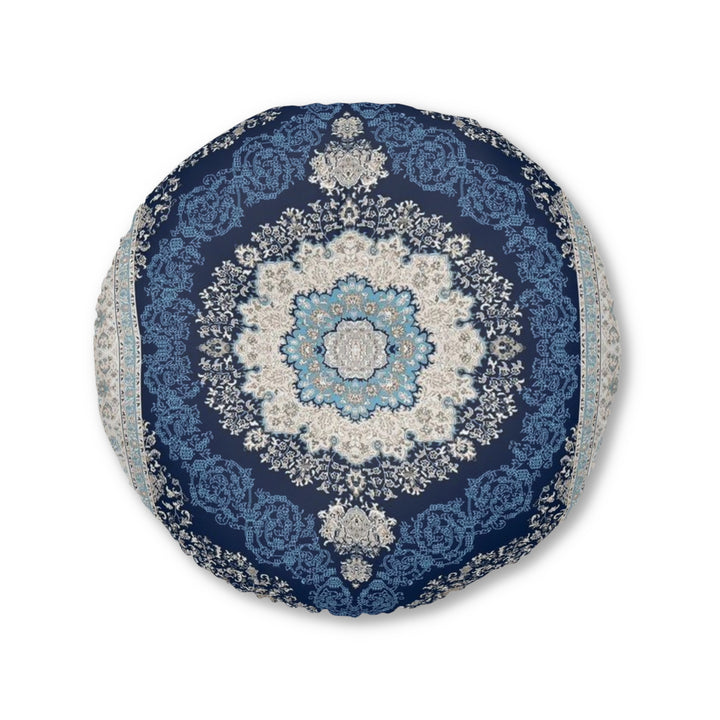 Boho Blue Tufted Floor Pillow