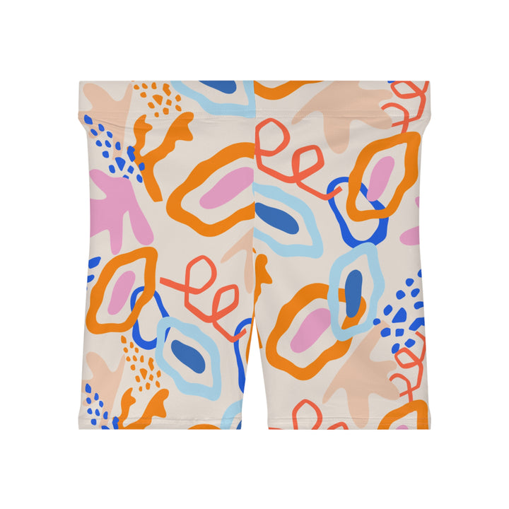 Colorful Abstract Biker Shorts