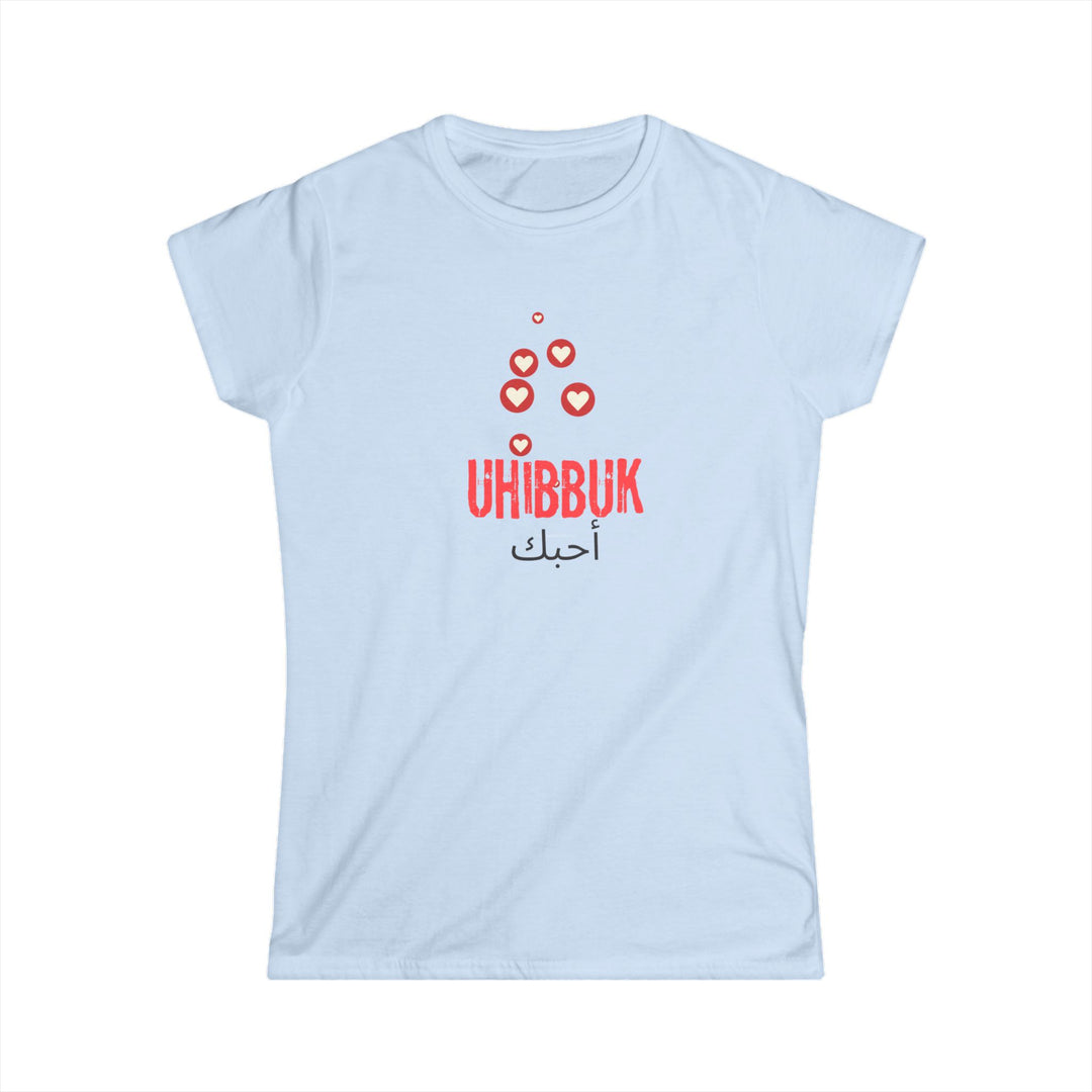 'Uhibbuk' Women's Love Tee - Softstyle Shirt for Heartfelt Moments - Rizzlly