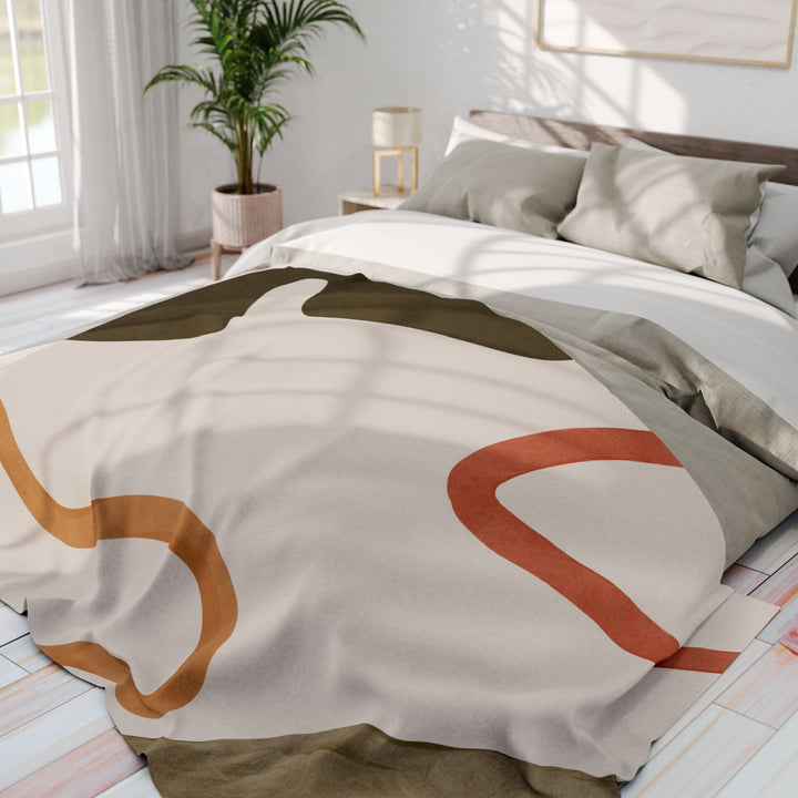 Modern Abstract Fleece Blanket