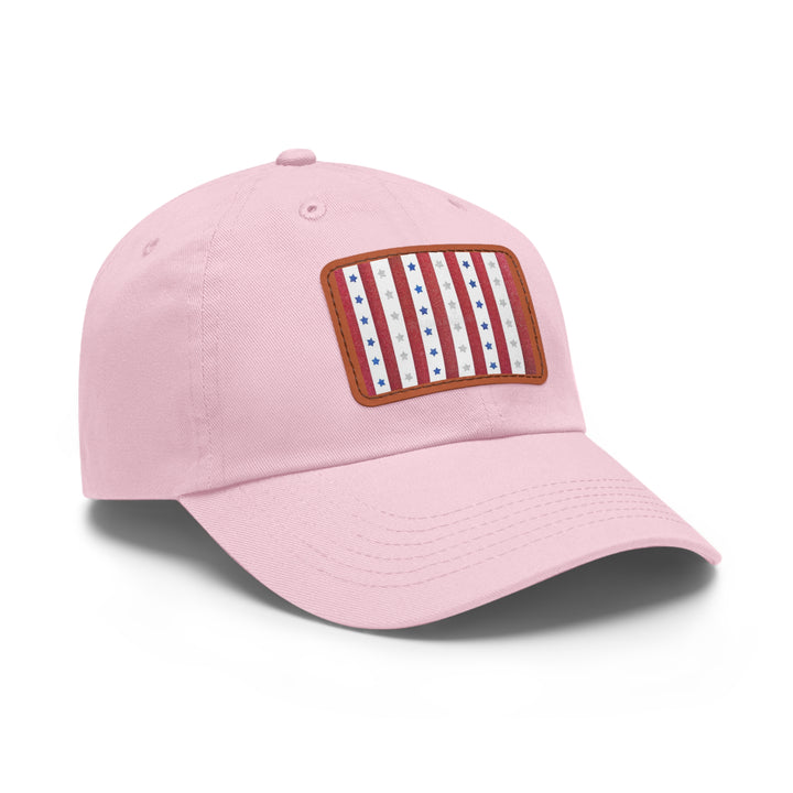 Patriotic Dad Hat with Leather Patch – Perfect for Celebrations and Everyday Style - Rizzlly