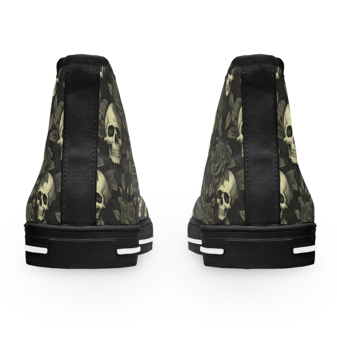 Rizzlly Gothic Skull High Top Sneakers - Rizzlly