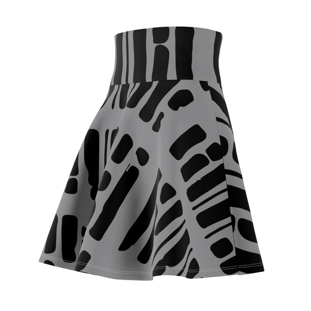 Black & Grey Women's Skater Skirt