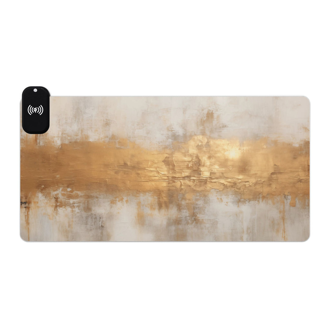 LED Canvas Gaming Mouse Pad, Wireless Charging