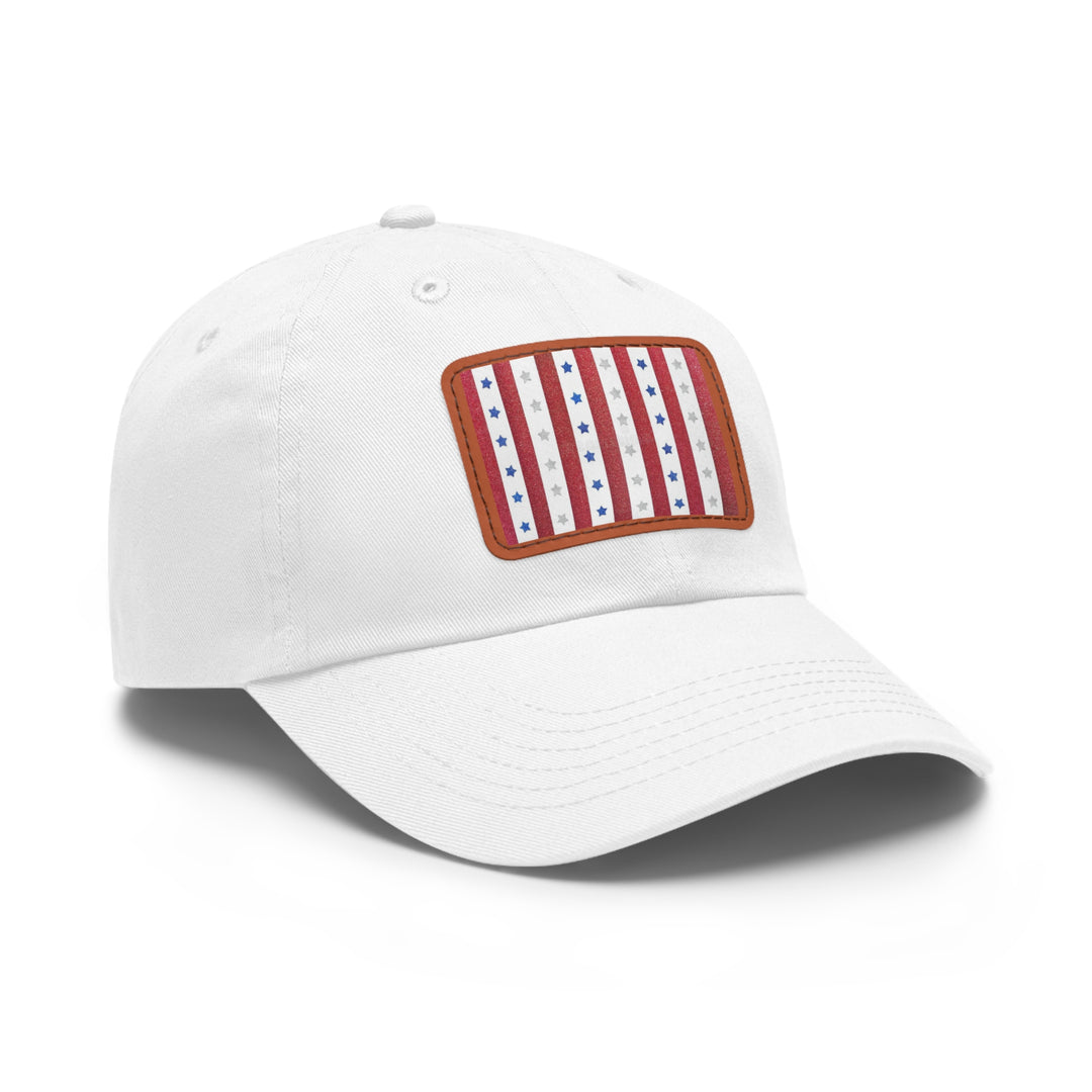 Patriotic Dad Hat with Leather Patch – Perfect for Celebrations and Everyday Style - Rizzlly