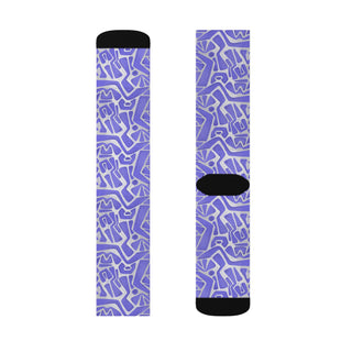 Stylish Purple Graphic Socks | Trendy Design for Everyday Comfort