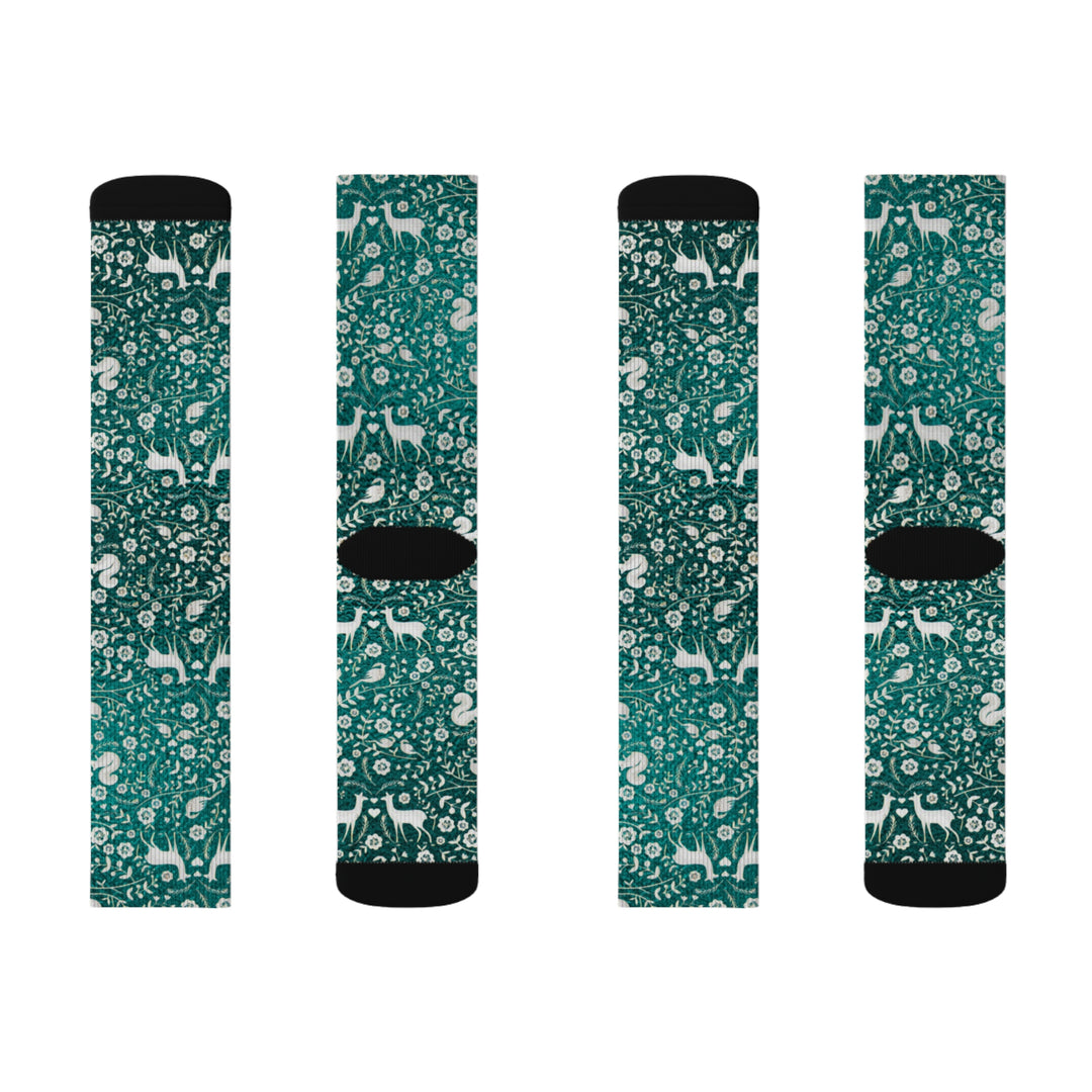 Whimsical Floral Sublimation Socks