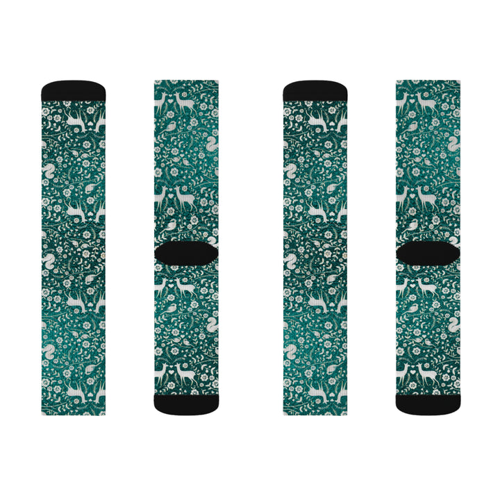 Whimsical Floral Sublimation Socks