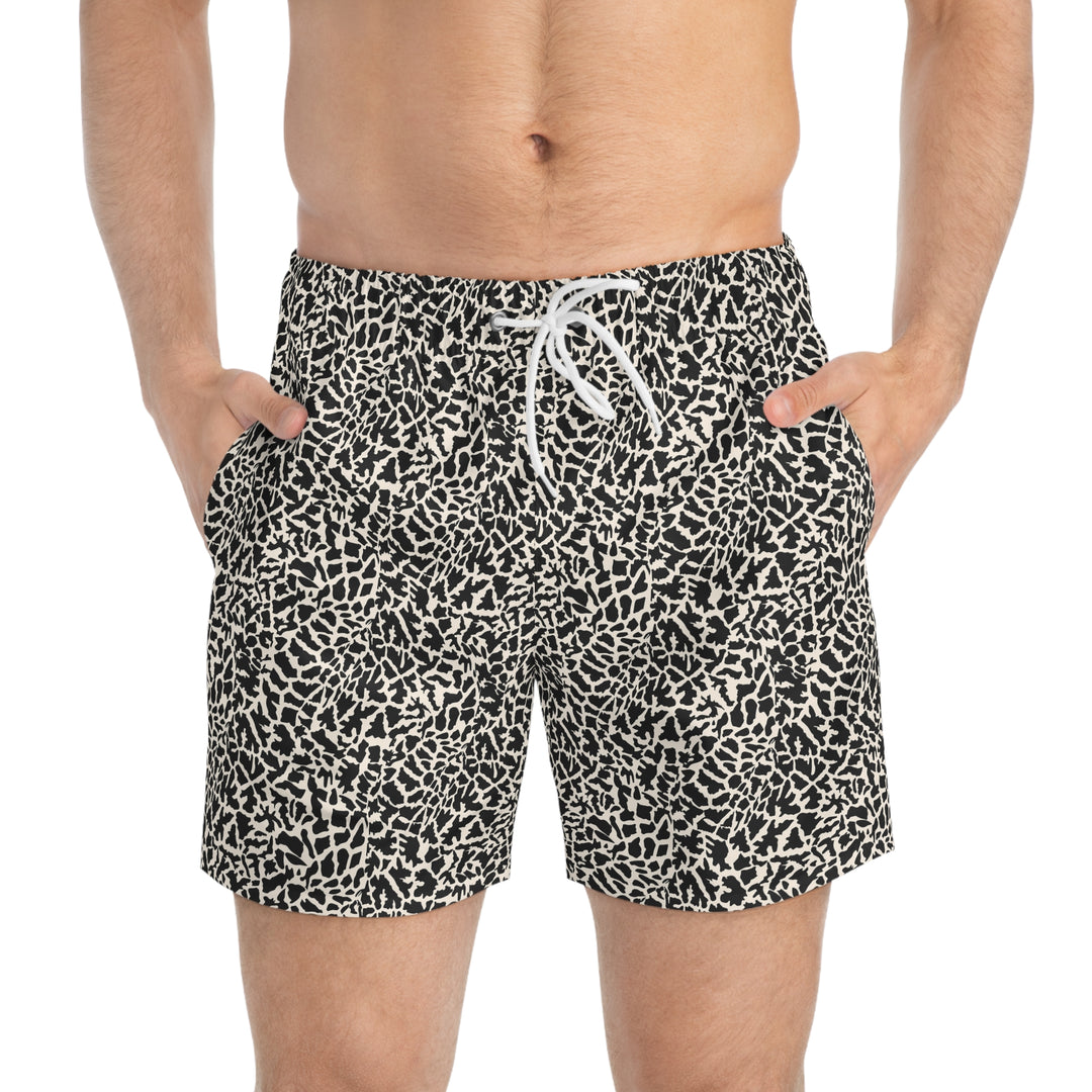 Black & Cream  Swim Trunks - Rizzlly