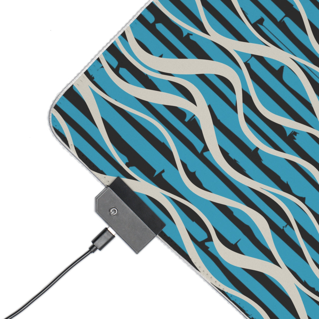 LED Gaming Mouse Pad with Dynamic Wave Design