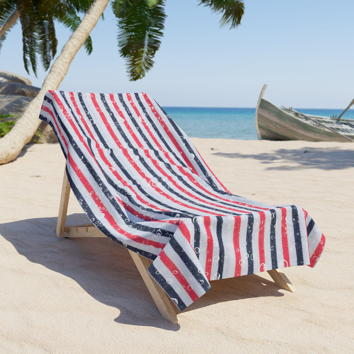 Vibrant Striped Beach Towel