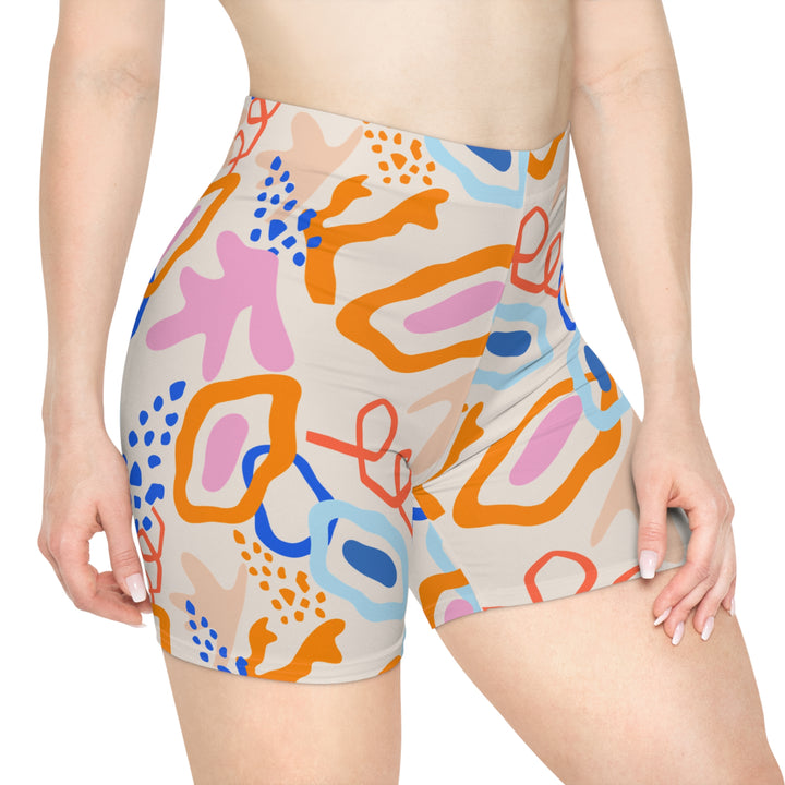 Colorful Abstract Biker Shorts