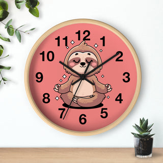 Cute Sloth Meditative Wall Clock – Relaxing Home Décor for Animal Lovers