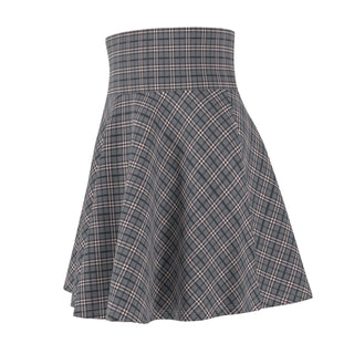 Plaid High-Waist A-Line Skirt – Timeless Style with Modern Flair