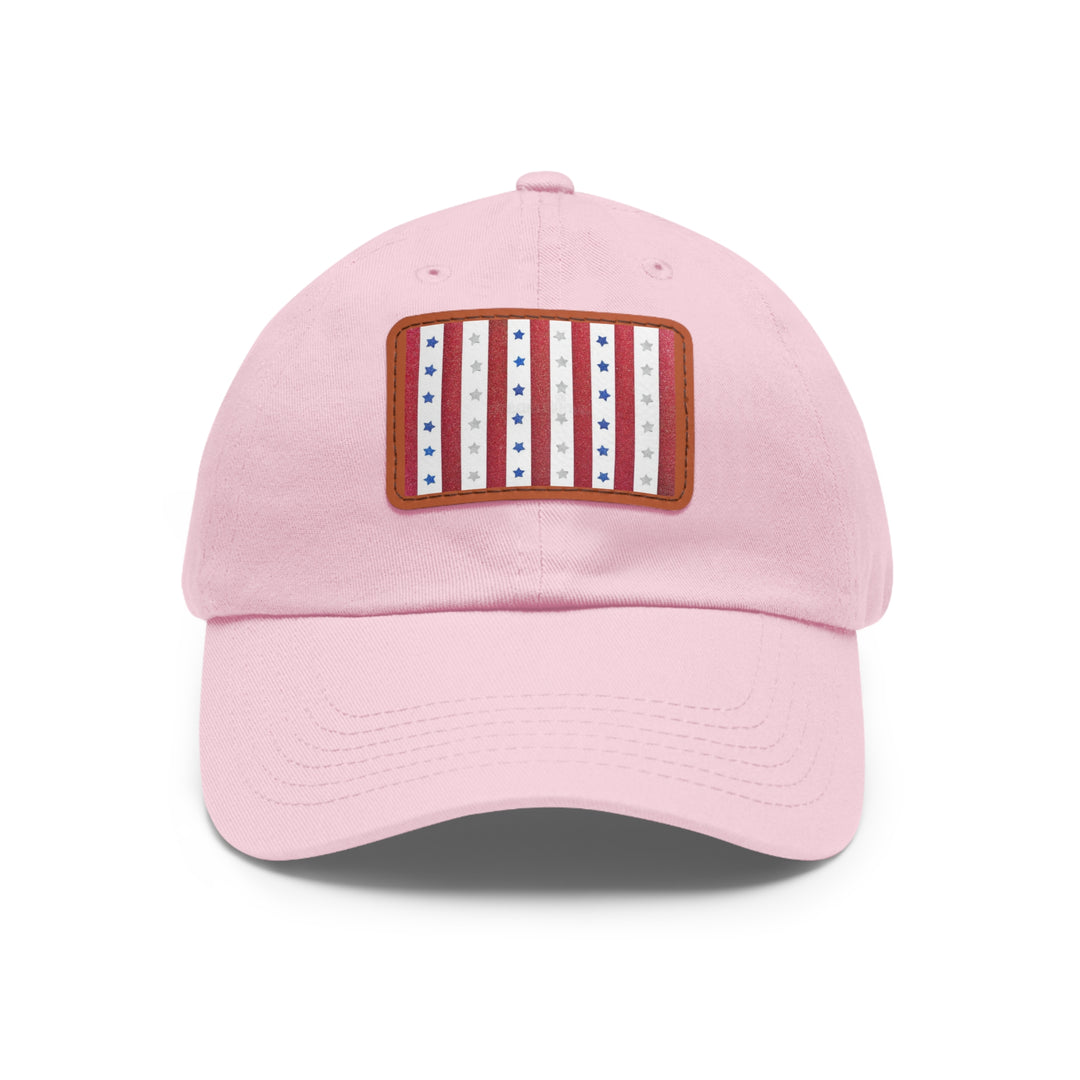 Patriotic Dad Hat with Leather Patch – Perfect for Celebrations and Everyday Style - Rizzlly
