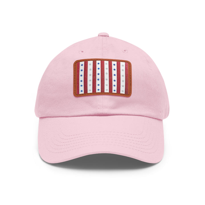 Patriotic Dad Hat with Leather Patch – Perfect for Celebrations and Everyday Style - Rizzlly