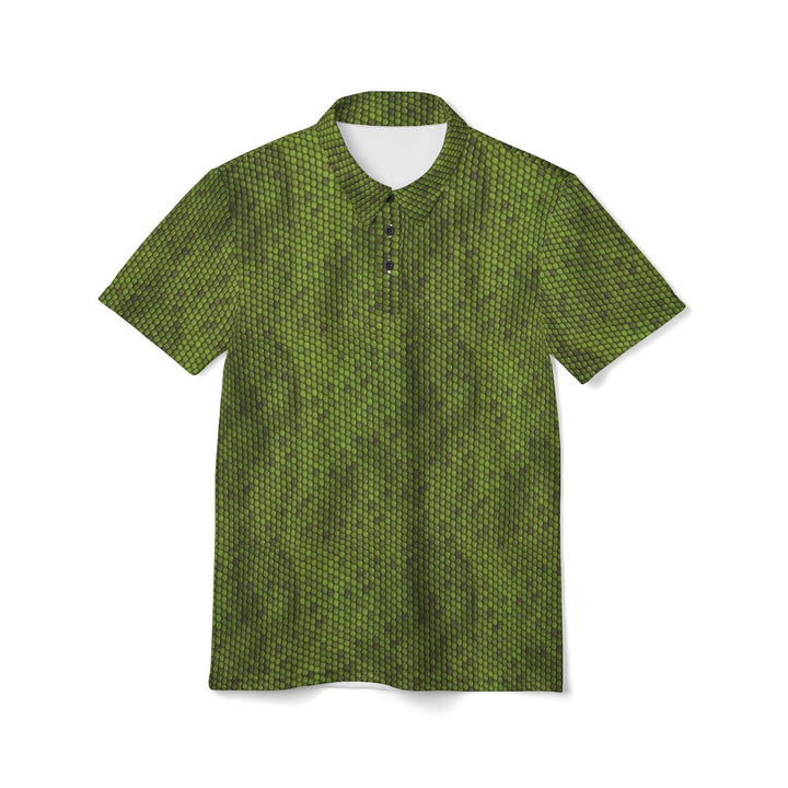 Green Animal Skin Polo Shirt