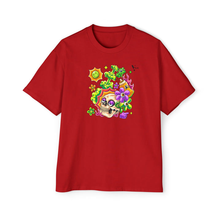 Skull & Floral Oversized Tee