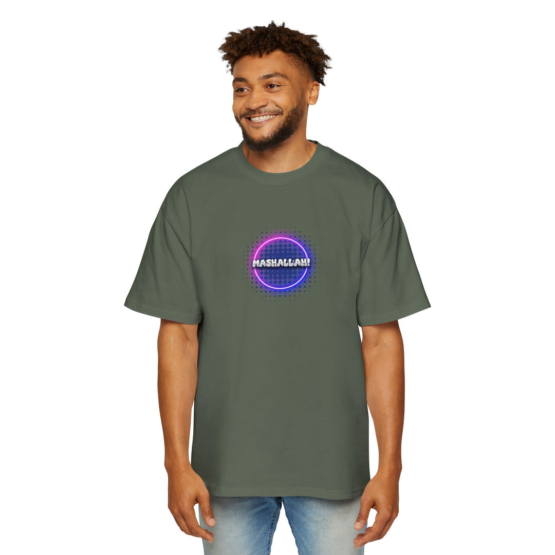 Graphic Oversized Tee - 'Mashallah' Design for Casual Style - Rizzlly