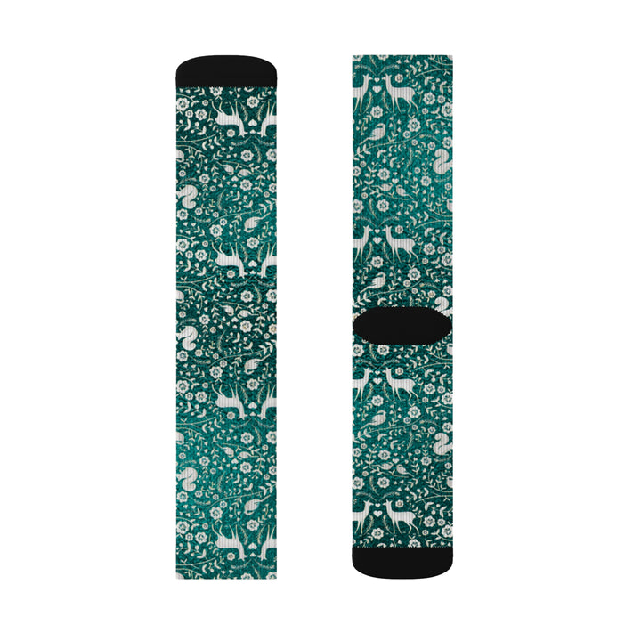 Whimsical Floral Sublimation Socks