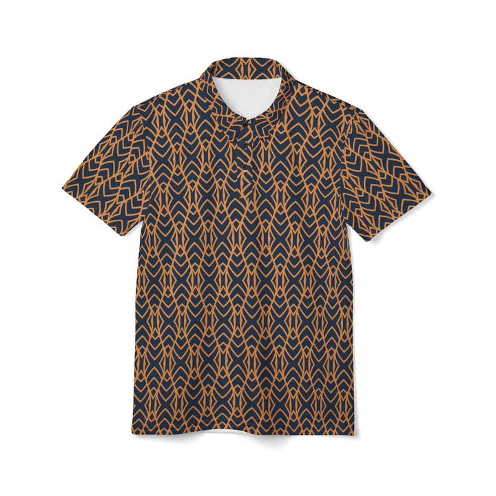 Stylish Polo Shirt with Modern Geometric Pattern