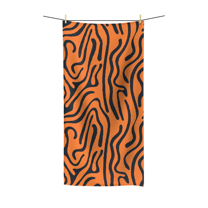 Abstract Orange Wave Towel