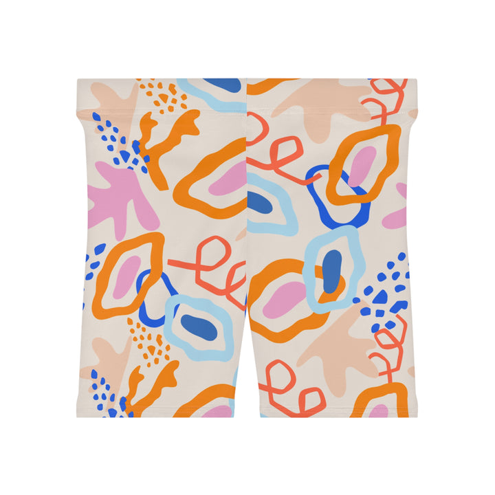 Colorful Abstract Biker Shorts